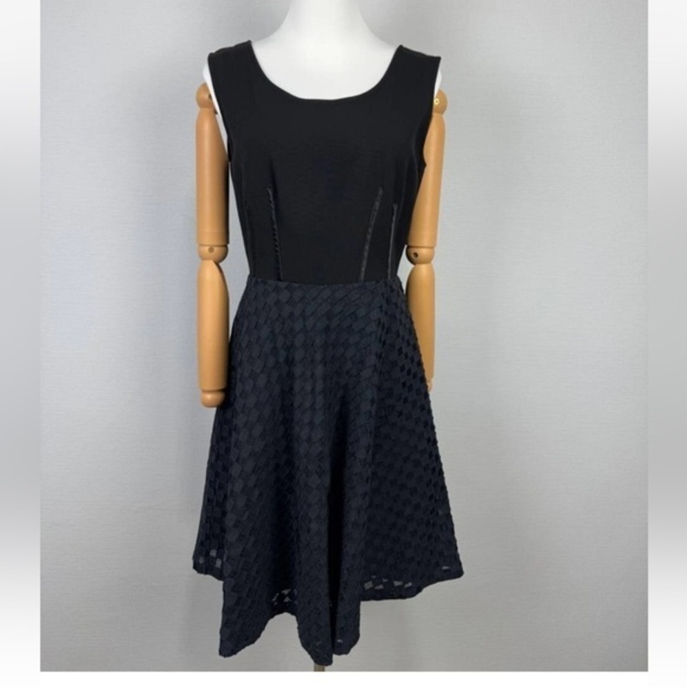 Cop Copine Cocktail Elegant Sleeveless Dress Fit And Flare Black Size 38 Small M